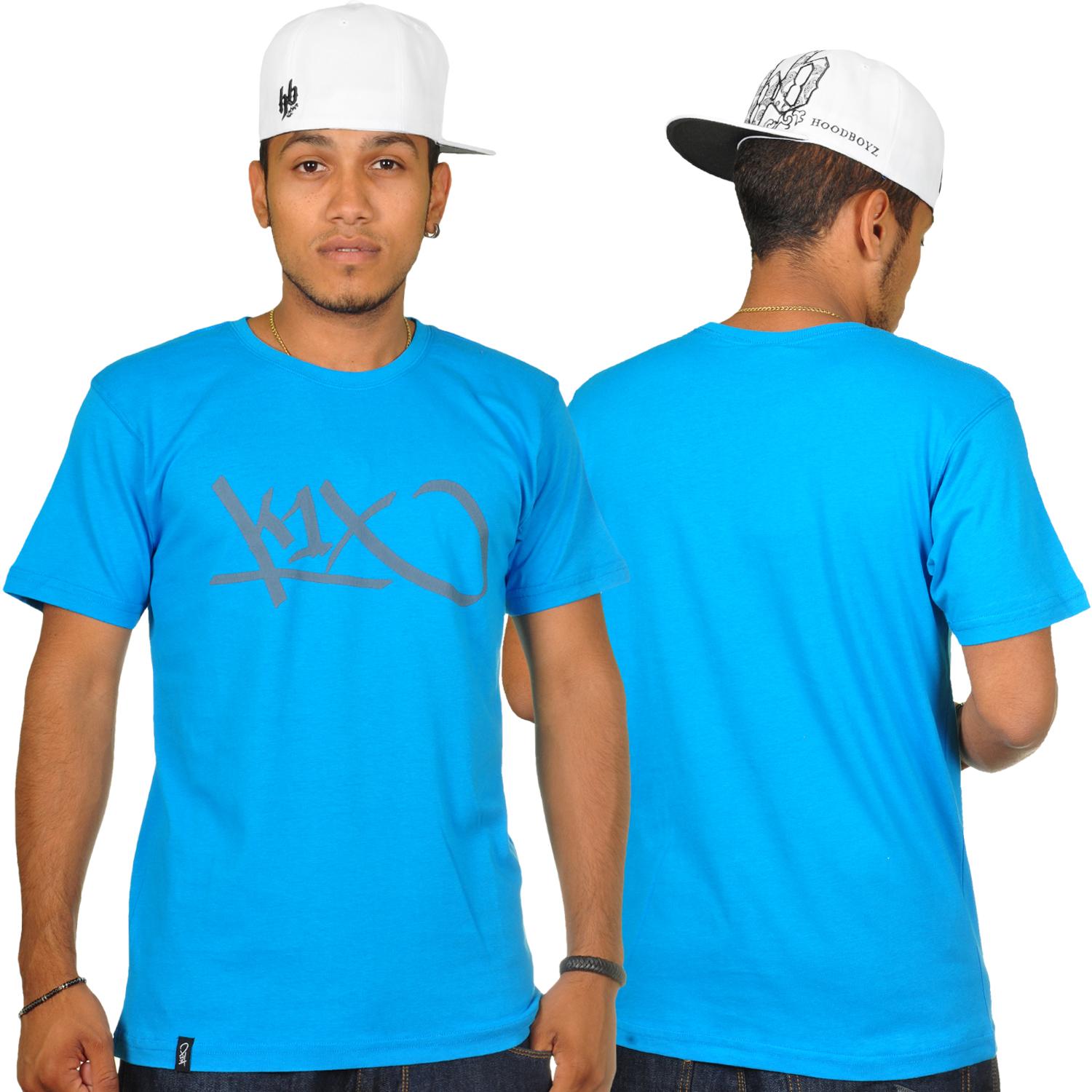 Foto K1x Crack Tag T-shirt Azul Claro Gris