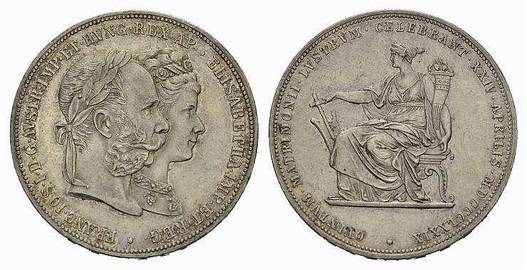 Foto Kaiserreich ÖSterreich 2 Gulden 1879