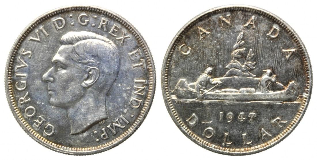 Foto Kanada, Dollar 1947 Kanu Blunt 7