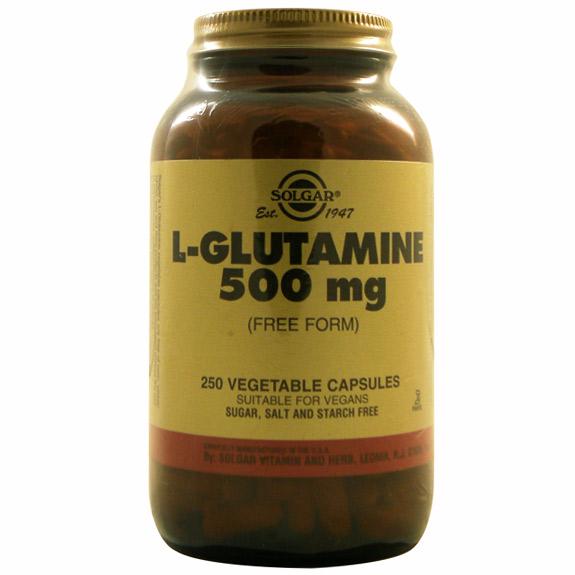 Foto L-Glutamina 500 mg Solgar 250 cáp.