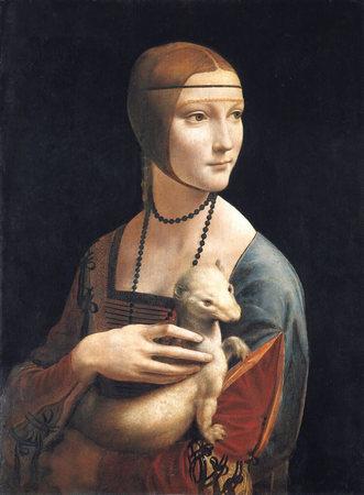 Foto La Dama del Armiño de da Vinci, cuadro antiguo, reproducción