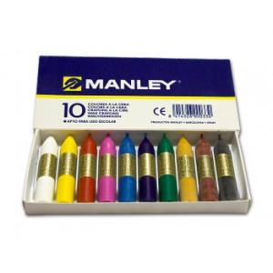 Foto Lapices cera manley -caja de 10 colores