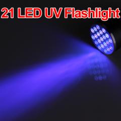 Foto linterna 21 led uv 395-400 nm flashlight detector de billete