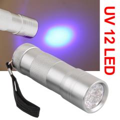 Foto linterna antorcha flashlight 12 led ultravioleta luz detector