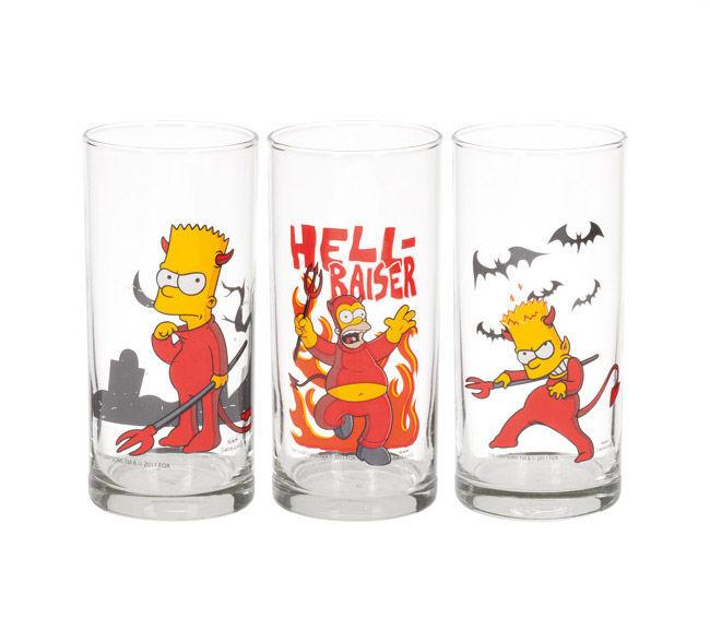 Foto Los Simpson Pack De 3 Vasos Para Zumo Hell-Raiser