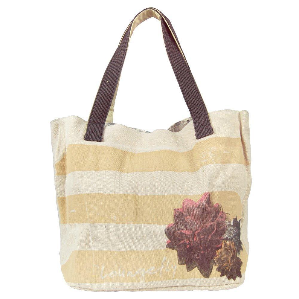 Foto Loungefly Skull Flowers Canvas Glitter Tote Bag