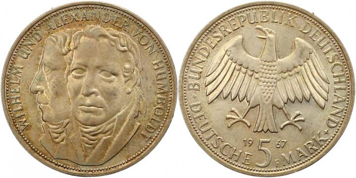Foto Münzen der Bundesrepublik Deutschland 5 Mark 1967 F