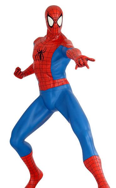 Foto Marvel Comics Estatua TamañO Real Spider-Man Con Plancha 185 Cm