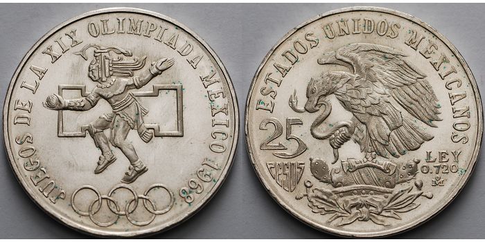 Foto Mexiko 25 Pesos 1968