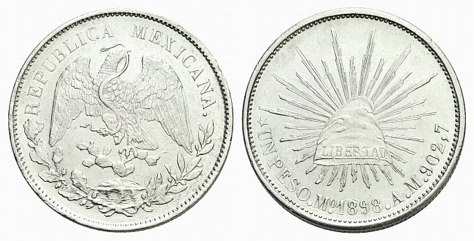 Foto Mexiko Peso 1898