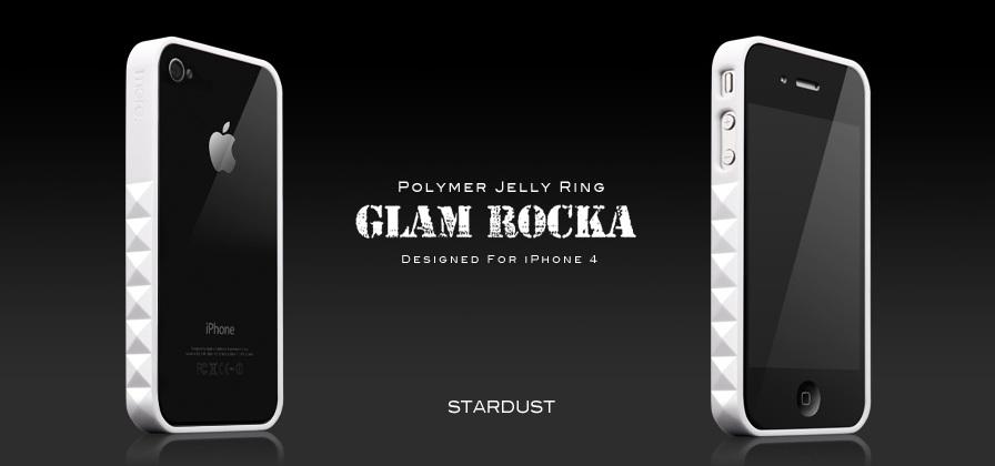 Foto More Thing White Stardust Glam Rocka Jelly Ring iPhone 4 Bumper Case