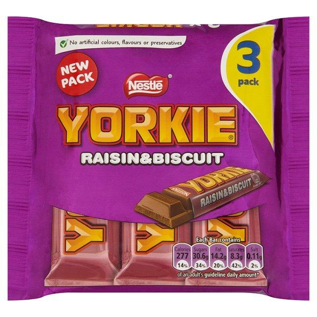 Foto Nestle Yorkie with Biscuit and Raisin Multi Pack 3 Bars