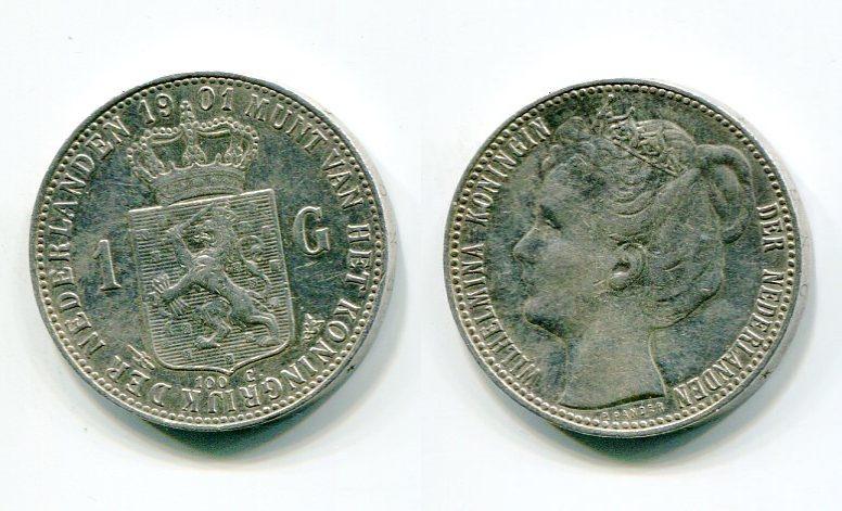 Foto Niederlande 1 Gulden 1901