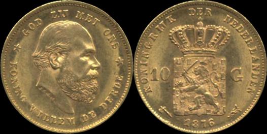 Foto Niederlande, Königreich 10 Gulden, Willem, Jahr nach unserer Auswahl