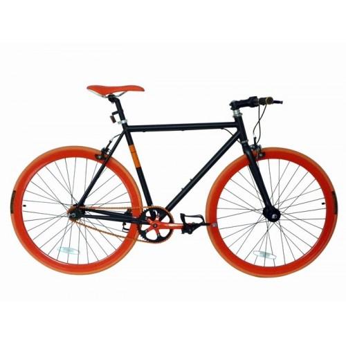 Foto No Logo 53cm Alloy Black/Orange Limited Edition Fixed Gear Single Speed Bike