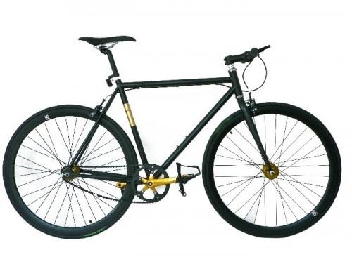 Foto No Logo 56cm Alloy Black/Gold Limited Edition Fixed Gear Single Speed Bike