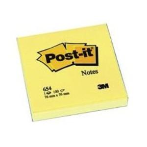 Foto notas adhesivas post-it 76x76 amarillo 100 hojas quita y pon