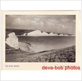 Foto Old the times mounted photo seven sisters cliffs sussex