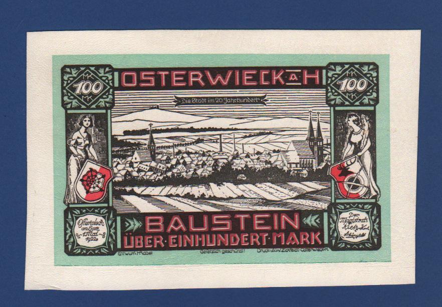 Foto Osterwieck/Harz 100 Mark 1 5 1922