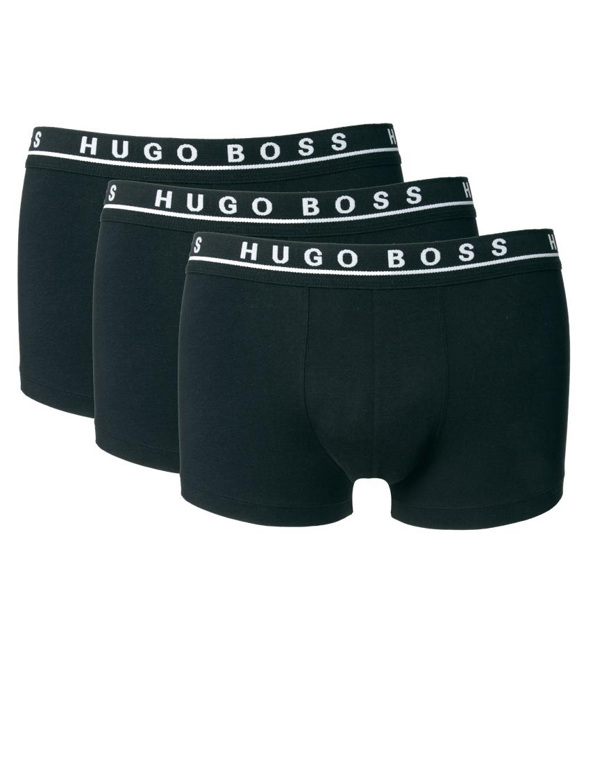 Foto Pack de 3 calzoncillos tipo boxer de Hugo Boss Negro