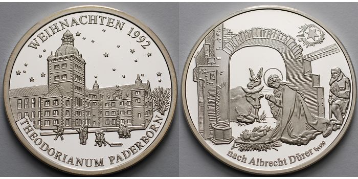 Foto Paderborn Medaille 14,76g fein, 35mm Ø 1992