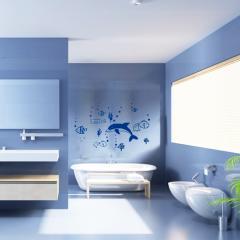 Foto pegatina adhesivo vinilo decorativo pared cuarto de baño 60*50cm