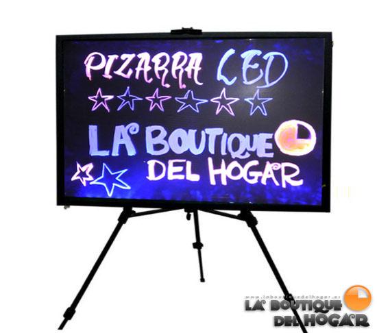 Foto Pizarra LED Fluorescente para escritura manual 80x60 cm,