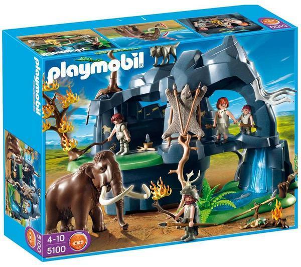 Foto Playmobil 5100 - cueva prehistórica con mamut + 5104 - guardián del fu