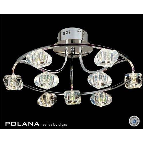 Foto Polana Semi Ceiling 6 Light Round Polished Chrome