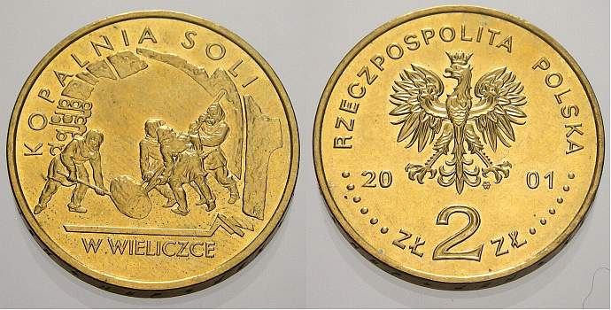 Foto Polen-Republik 1990 bis Heute 2 Zlote (Kopalnia) 2001