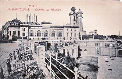 Foto Postal Antigua Barcelona. R.s.a. Nº 39 Cumbre Tibidabo. Muy Buena Conservación.