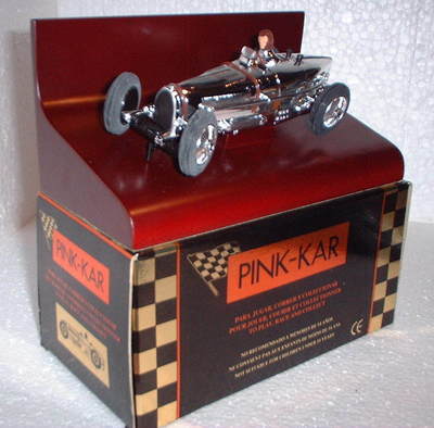 Foto qq  pink kar bugatti type 59 gp chrome trophy -1st pink kar dealers gift- rare