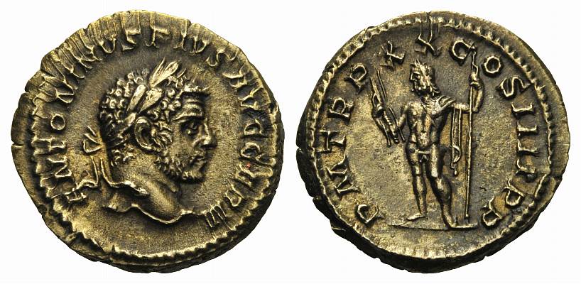 Foto RÖMische Kaiserzeit: Caracalla, 198-217 Denar Rom 217 n Chr