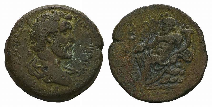 Foto Römische Kaiserzeit Ae-Drachme, Jahr 2, Magistrat Metrophanes, 138-139
