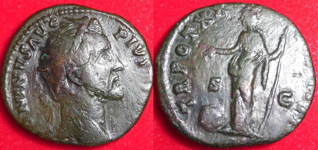 Foto Römische Kaiserzeit Antoninus Pius Dupondius 138-161 n Chr