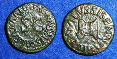 Foto Römische Kaiserzeit Augustus Quadrans 14 n Chr