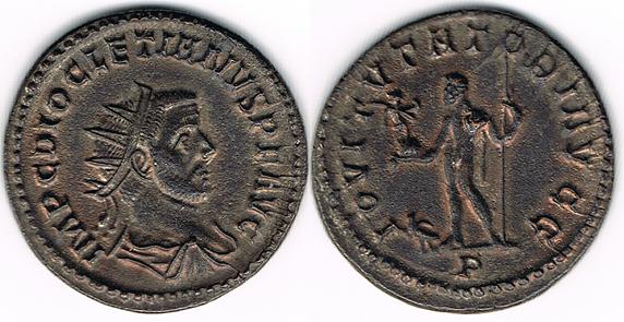 Foto Römische Kaiserzeit Diocletianus Antoninian 284-305 n Chr