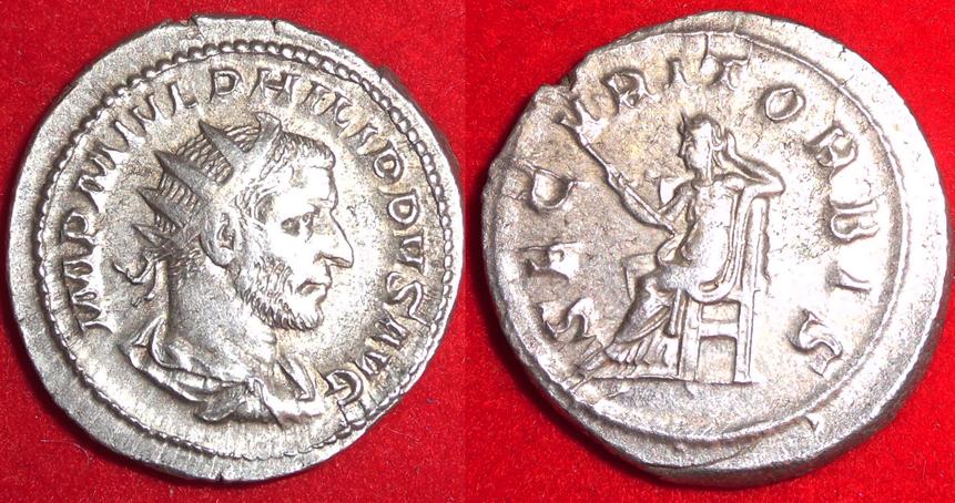 Foto Römische Kaiserzeit Philippus I Arabs Antoninian 244-249 n Chr