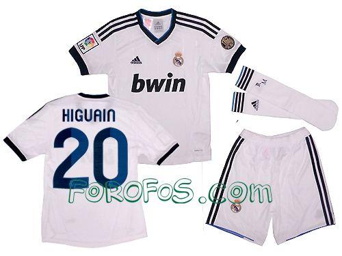 Foto Real Madrid Higuain Home Minikit 2012-13 Kids.
