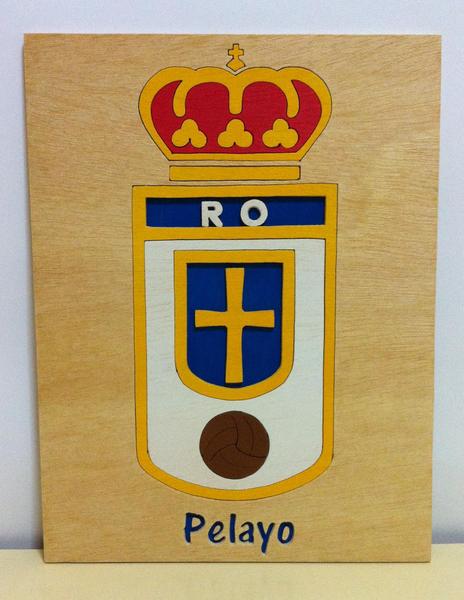 Foto Real Oviedo Escudo Cuadro de madera Con Nombre