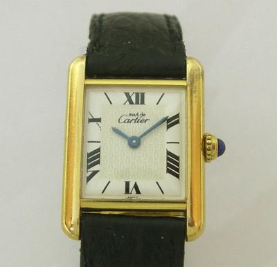Foto Reloj Must De Cartier, Tank Vermeil, Dama, Quartz