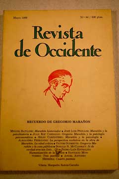 Foto Revista de occidente : fundada en 1923 por José Ortega y Gasset. Número 84