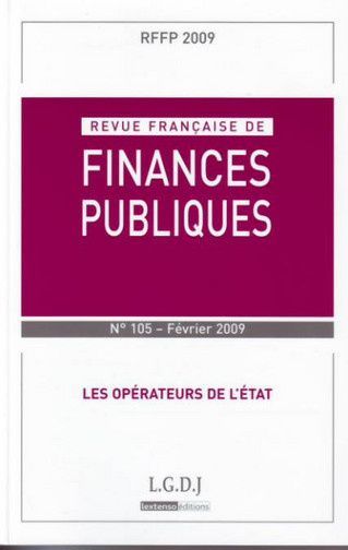 Foto Revue Francaise De Finances Publiques T.105; les opérateurs de l'Etat (édition 2009)