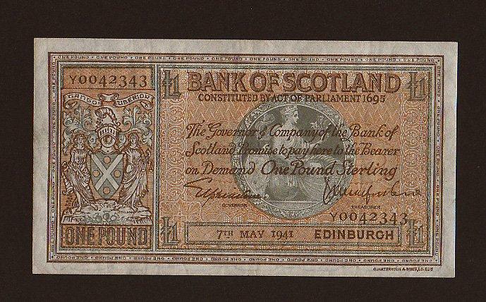 Foto Schotland 1 Pound 7 5 1941