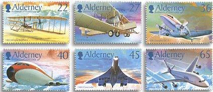 Foto Sello de Alderney 207-212 Historia de la aviación