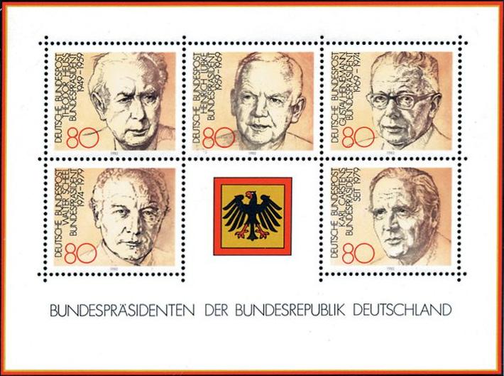 Foto Sello de Alemania 988-992 Presidentes Alemania, HB 17