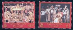 Foto Sello de Ascension 823-824 50 aniversario coronación Isabel II