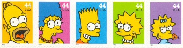 Foto Sello de Estados unidos 4159-4163 Serie de televisión Los Simpsons