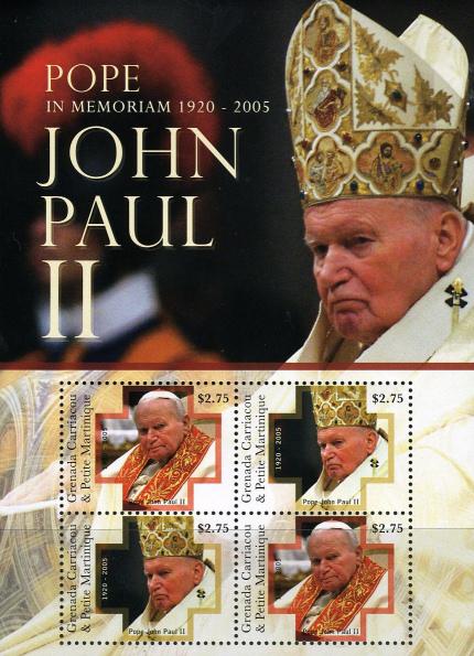 Foto Sello de Grenadinas 3844-3845 Papa Juan Pablo II