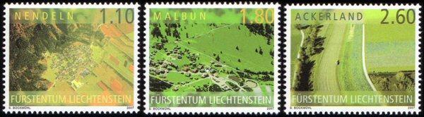 Foto Sello de Liechtenstein 1386-1388 Liechtenstein desde un avión V
